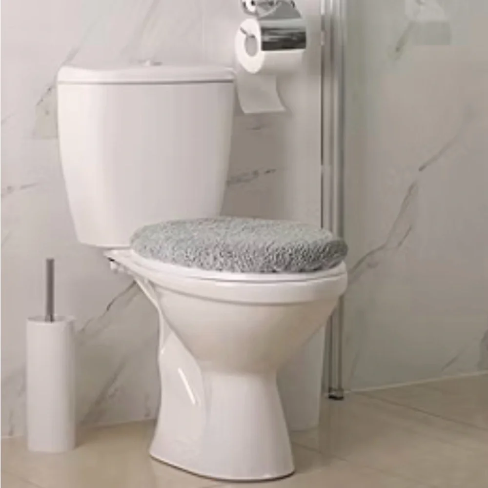 Town and Country Grey Toilet Lid Covers, One Size, Gray